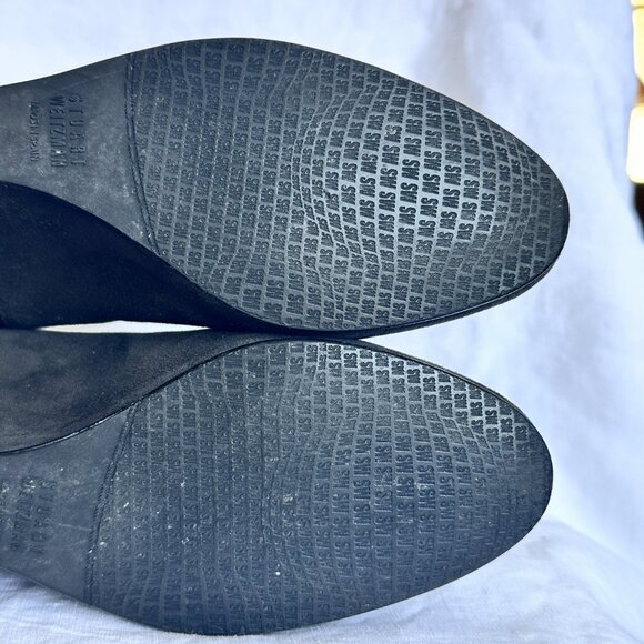 Stuart Weitzman Gray Suede Wedge Heel Ankle Boot Size 6 - Picture 11 of 14